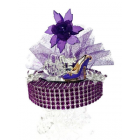 Sweet 15, Quinceanera Birthday Cake Topper Decoration Purple High Heel Shoe Design Party Decor